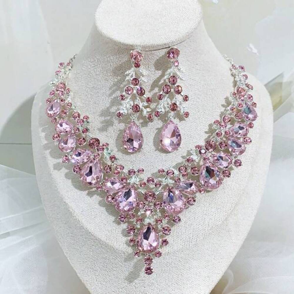 European And American Best-Selling Necklace And Earring Set Z Pearl Crystal S